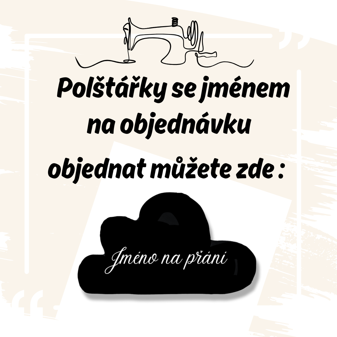 polštářky se jménem na onjednávku